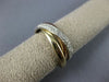 ESTATE .71CT DIAMOND 14KT TRI COLOR GOLD ETERNITY TRINITY ANNIVERSARY LOVE RING