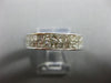 ESTATE 2.31CT PRINCESS DIAMOND 14K WHITE GOLD 3D 2 ROW ETERNITY ANNIVERSARY RING