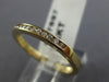 ESTATE .22CT DIAMOND 14KT YELLOW GOLD 3D CHANNEL ANNIVERSARY BAND RING #17697