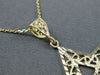 ANTIQUE LARGE 14K YELLOW GOLD STAR OF DAVID CHAI FLOATING PENDANT & CHAIN #24965