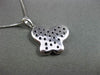 ESTATE .63CTW DIAMOND & AAA SAPPHIRE 18KT WHITE GOLD FLOATING BUTTERFLY PENDANT