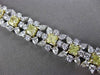 ESTATE LARGE & WIDE 19.0CT MULTI COLOR DIAMOND 18K TWO TONE GOLD TENNIS BRACELET