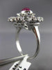 ANTIQUE LARGE 1.02CT DIAMOND & AAA STAR SAPPHIRE 14KT WHITE GOLD 3D RING #25346