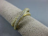 ESTATE WIDE .75CT DIAMOND 14KT 2 TONE GOLD 3D MULTI ROW CRISS CROSS X LOVE RING