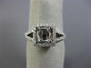 ESTATE .41CT DIAMOND 14KT WHITE GOLD 3D SQUARE HALO SEMI MOUNT ENGAGEMENT RING