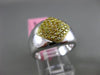 ESTATE WIDE .55CT INTENSE YELLOW DIAMOND 18K WHITE & YELLOW GOLD 3D CLASSIC RING