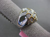 ESTATE LARGE 1.38CT DIAMOND 18K WHITE & YELLOW GOLD HANDCRAFTED PAVE NUGGET RING