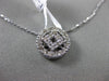 ESTATE .34CT DIAMOND 18KT WHITE GOLD CIRCLE AND SQUARE FILIGREE FLOATING PENDANT