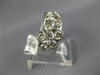 ESTATE WIDE 1.08CT DIAMOND 14KT WHITE GOLD BEZEL ETOILE WEDDING ANNIVERSARY RING
