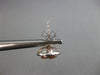 ESTATE LARGE 1.54CT WHITE & PINK DIAMOND 14KT WHITE & ROSE GOLD 3D HALO EARRINGS