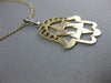 ESTATE LARGE 14KT YELLOW GOLD HANDCRAFTED STAR OF DAVID FLOATING PENDANT #18930