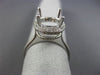 ESTATE LARGE .65CT DIAMOND 14KT WHITE GOLD ROUND HALO SEMI MOUNT ENGAGMENT RING