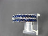 ESTATE 2.10CT AAA SAPPHIRE 14KT WHITE GOLD DOUBLE ETERNITY RING 6mm #23709