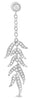 ESTATE .40CT DIAMOND 14KT WHITE GOLD 3D MULTI LEAF ETOILE HANGING FUN EARRINGS