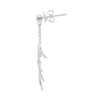 ESTATE .40CT DIAMOND 14KT WHITE GOLD 3D MULTI LEAF ETOILE HANGING FUN EARRINGS
