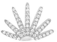 ESTATE .22CT DIAMOND 14KT WHITE GOLD 3D CLASSIC MULTI SPIKE FUN STUD EARRINGS