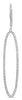 ESTATE .56CT DIAMOND 14KT WHITE GOLD OVAL ELONGATED LEVERBACK HANGING EARRINGS