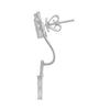 ESTATE 0.21CT DIAMOND 14KT WHITE GOLD 3D CLASSIC ARROW LOVE HANGING EARRINGS