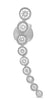 ESTATE 0.34CT DIAMOND 14KT WHITE GOLD JOURNEY FILIGREE MILGRAIN HANGING EARRINGS