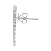 ESTATE 0.34CT DIAMOND 14KT WHITE GOLD JOURNEY FILIGREE MILGRAIN HANGING EARRINGS