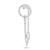 ESTATE .23CT DIAMOND 14K WHITE GOLD 3D CIRCLE OF LIFE LOVE KNOT HANGING EARRINGS