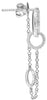 ESTATE .23CT DIAMOND 14K WHITE GOLD 3D CIRCLE OF LIFE LOVE KNOT HANGING EARRINGS