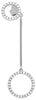 ESTATE .28CT DIAMOND 14KT WHITE GOLD 3D CIRCULAR CLASSIC HANGING EARRINGS