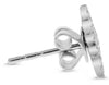 ESTATE .12CT DIAMOND 14KT WHITE GOLD 3D CLASSIC SNOWFLAKE STAR STUD EARRINGS