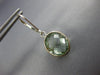 5.20CT AAA GREEN AMETHYST 14KT WHITE GOLD OVAL BEZEL LEVER BACK HANGING EARRINGS