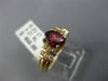 ESTATE 1.23CT DIAMOND & AAA RHODOLITE 14KT YELLOW GOLD 3D OVAL ENGAGEMENT RING