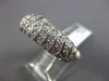 ESTATE WIDE 1.1CT DIAMOND 14K WHITE GOLD MULTI ROW WAVE WEDDING ANNIVERSARY RING