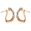 2.18CT DIAMOND 18KT WHITE ROSE GOLD CLUSTER MULTI WAVE INFINITY CLIP ON EARRINGS