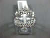 ESTATE WIDE .65CT ROUND DIAMOND 14KT WHITE GOLD 3D V SHAPE CLASSIC INSERT RING