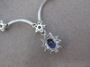 ESTATE 2.6CT DIAMOND & TANZANITE 14K WHITE GOLD FLOWER BY THE YARD OVAL NECKLACE