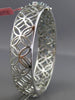 WIDE 20.44CT DIAMOND & AAA AQUAMARINE 18K WHITE GOLD 3D MULTI ROW CLUSTER BANGLE