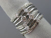 ESTATE WIDE .85CT DIAMOND 18KT WHITE GOLD MULTI ROW SEMI ETRNITY ETOLIE FUN RING