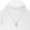 GIA 1.95CT WHITE & FANCY YELLOW DIAMOND 18K 2TONE GOLD FLOWER TEAR DROP NECKLACE