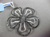 ESTATE MASSIVE 1.64CT WHITE & BLACK DIAMOND 18KT WHITE GOLD 3D FLOWER PENDANT