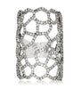 ESTATE EXTRA LARGE 1.75CT DIAMOND 14KT WHITE GOLD 3D OPEN MULTI SHAPE FUN RING