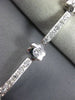 ANTIQUE 1.70CT DIAMOND 14KT WHITE GOLD 3D FLOWER BY THE YARD BRACELET #18273