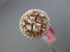 ESTATE WIDE 2.0CT MULTI COLOR DIAMOND 18KT WHITE & ROSE GOLD 3D ANNIVERSARY RING