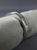 ESTATE .75CT DIAMOND 18KT WHITE GOLD 3D CLASSIC CHANNEL WEDDING ANNIVERSARY RING