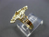 ESTATE 14KT YELLOW GOLD 3D HANDCRAFTED FILIGREE SIDE CROSS RING 17mm #24521