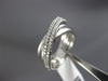 ESTATE WIDE .54CT DIAMOND 14KT WHITE GOLD 3D MULTI ROW CRISS CROSS INFINITY RING