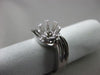 ESTATE 18KT WHITE GOLD 3D TWISTED SOLITAIRE SEMI MOUNT ENGAGEMENT RING #24609