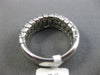 ESTATE WIDE 1.1CT DIAMOND 14K WHITE GOLD MULTI ROW WAVE WEDDING ANNIVERSARY RING