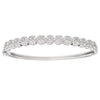 ESTATE LARGE 3.26CT DIAMOND 18KT WHITE GOLD SQUARE SEMI ETERNITY BANGLE BRACELET
