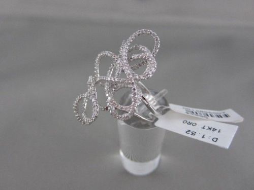 ANTIQUE WIDE MASSIVE FILIGREE 1.52CTW DIAMOND 14KT WHITE GOLD RING ONE OF A KIND