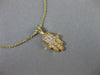 ESTATE .22CT DIAMOND 14KT YELLOW GOLD CHAMSA HAND OF GOD FLOATING PENDANT #24835