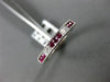 ESTATE .54CT DIAMOND & AAA RUBY 14K WHITE GOLD CLASSIC MILGRAIN ANNIVERSARY RING